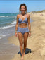 Bikini Top azzurro a fiori con volant - Follie by Alice