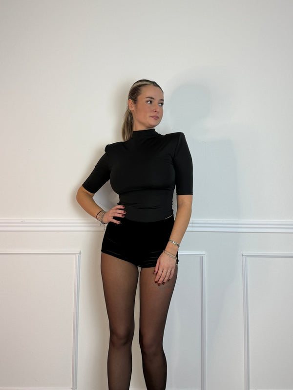 Body a maniche corte con spalline imbottite - Follie by Alice
