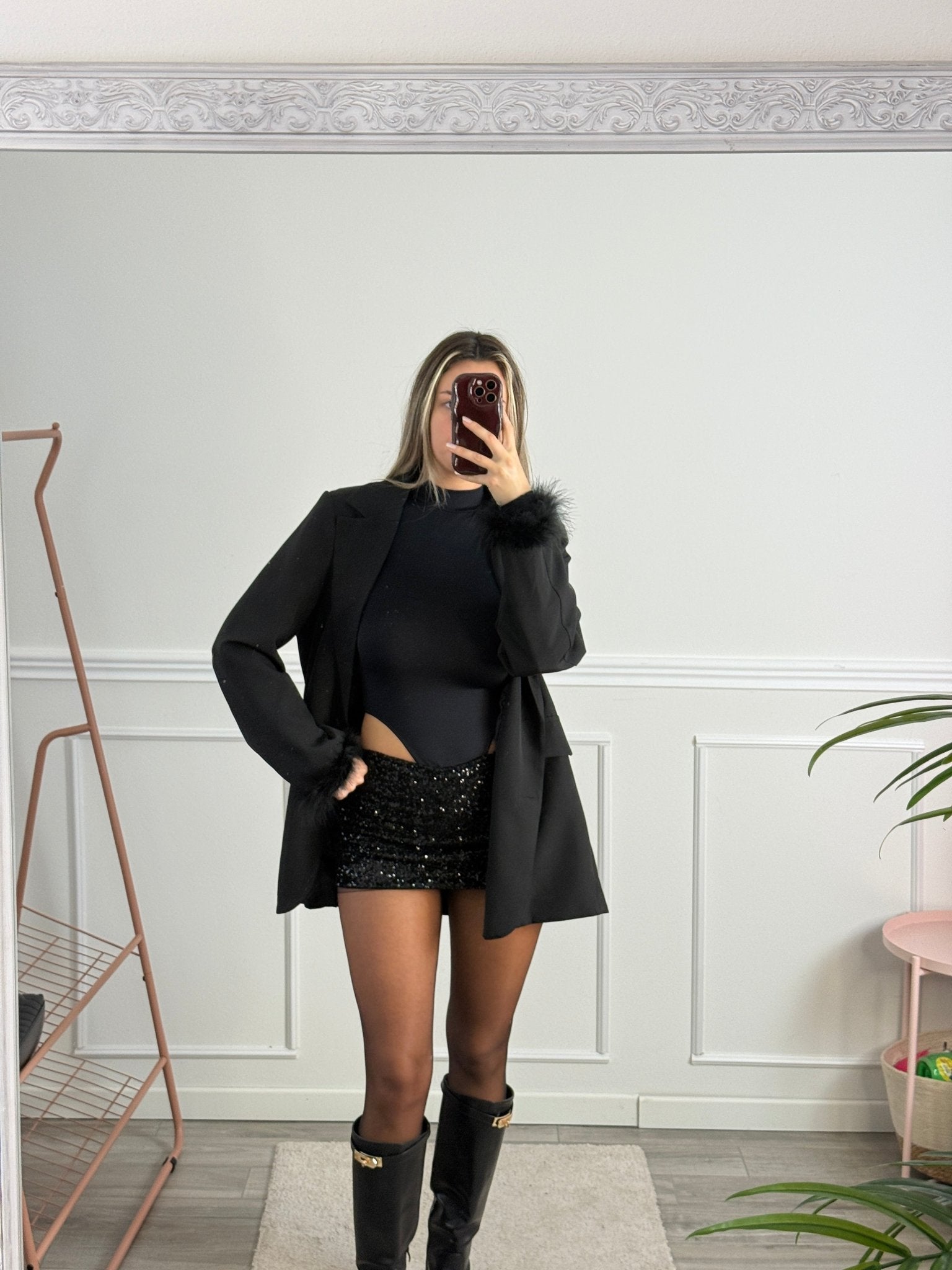 Body a maniche lunghe in satin - Follie by Alice