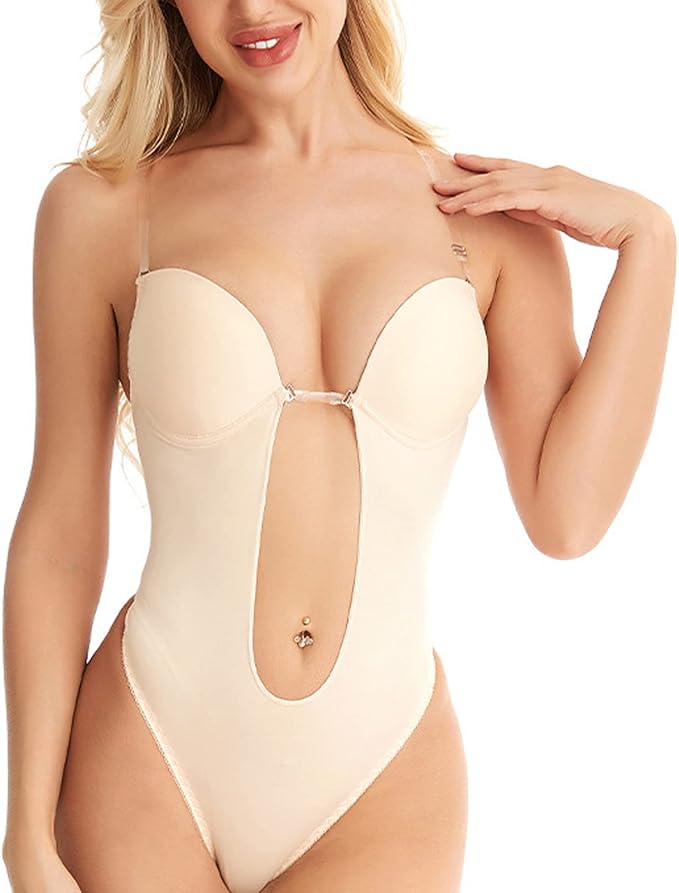 Body a spalline invisibili con scollo a V profondo e schiena scoperta - Follie by Alice