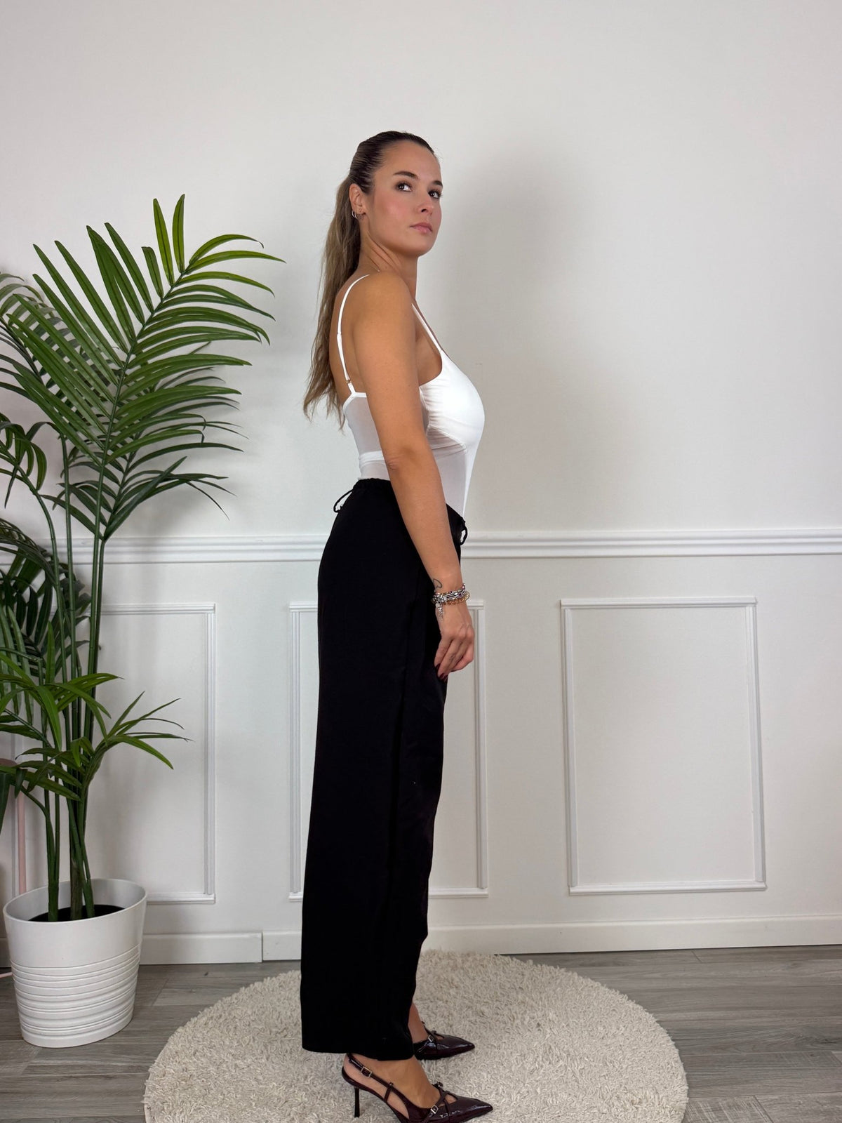 Body a V con pannelli in rete LINEA - Follie by Alice