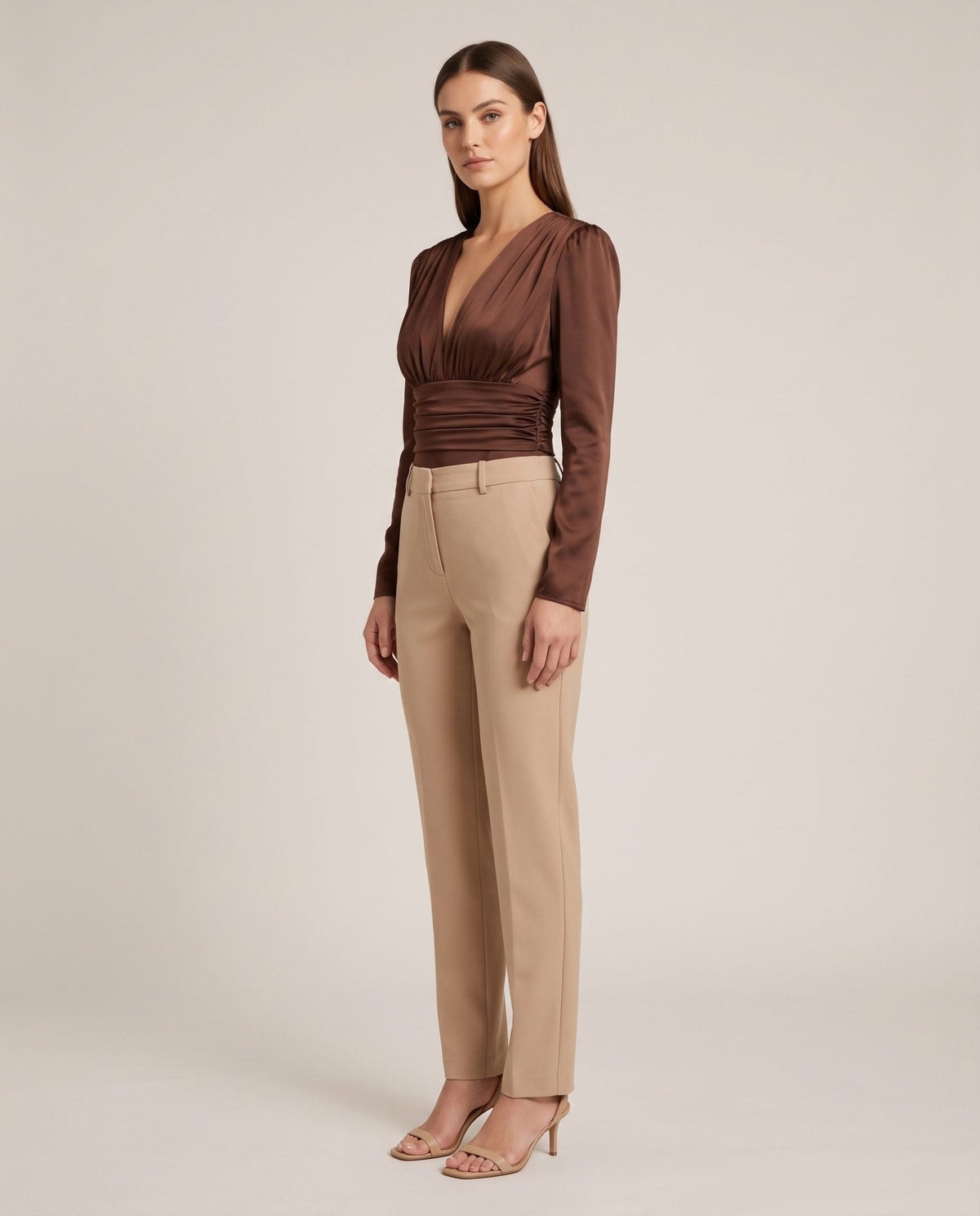 Body in raso a maniche lunghe CLAIRE - Follie by Alice