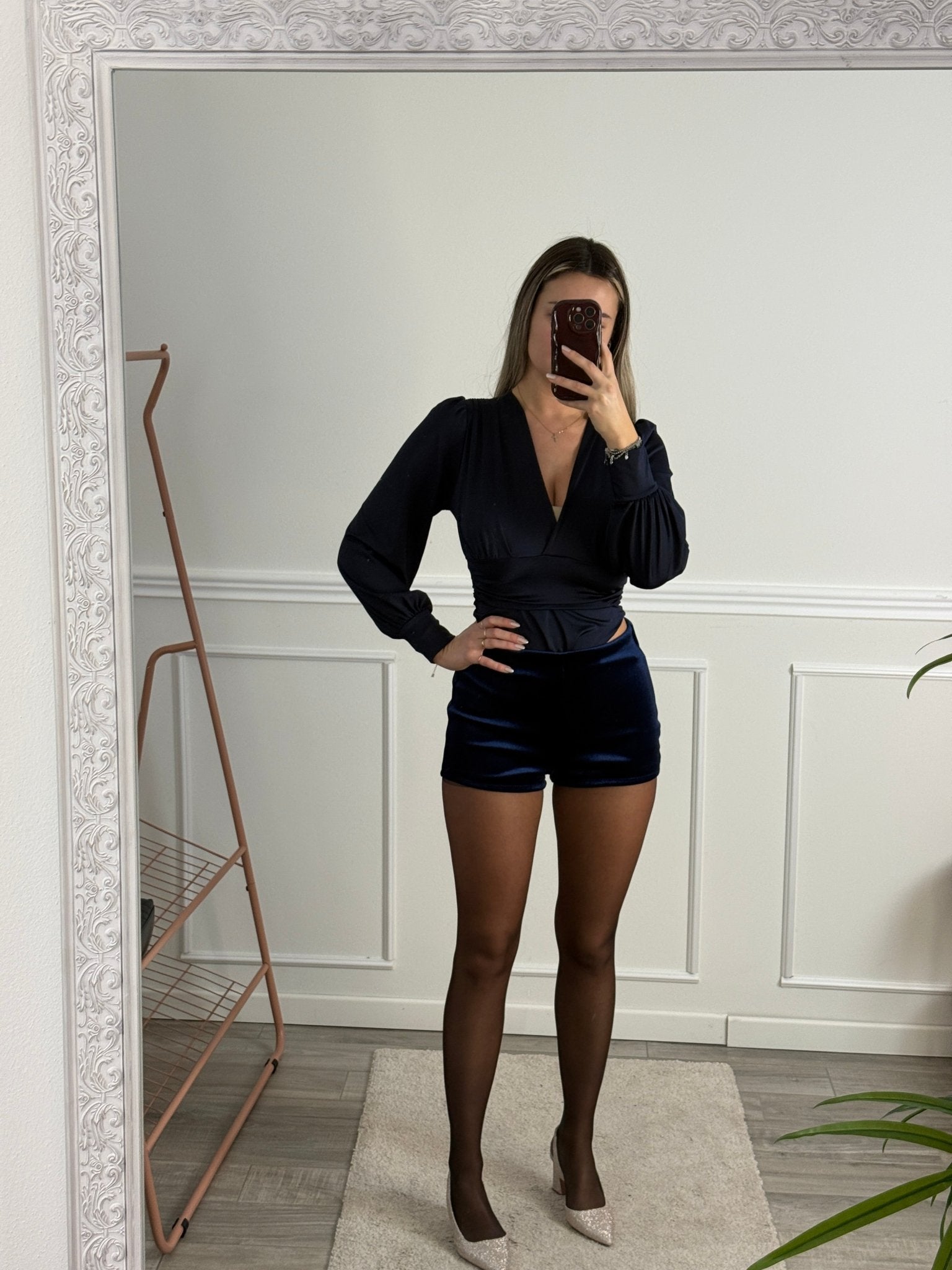 Body in raso satin a maniche lunghe - Follie by Alice