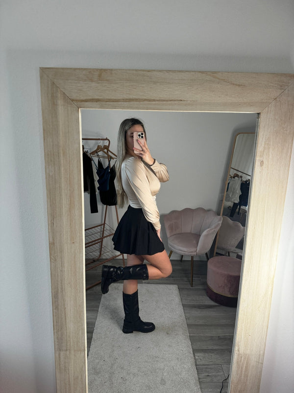 Body in raso satin a maniche lunghe - Follie by Alice