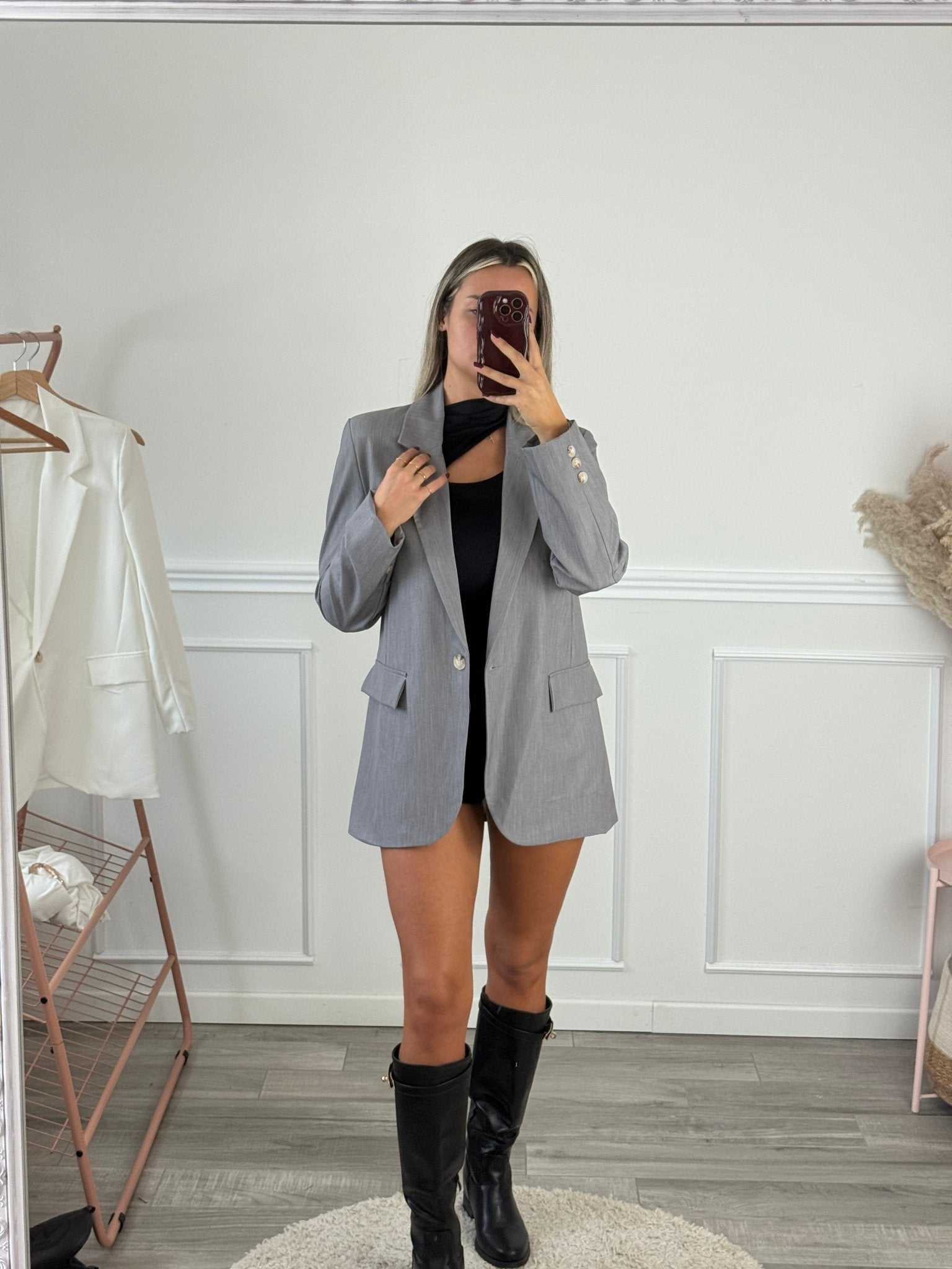 Body satin a maniche lunghe con cut - out - Follie by Alice