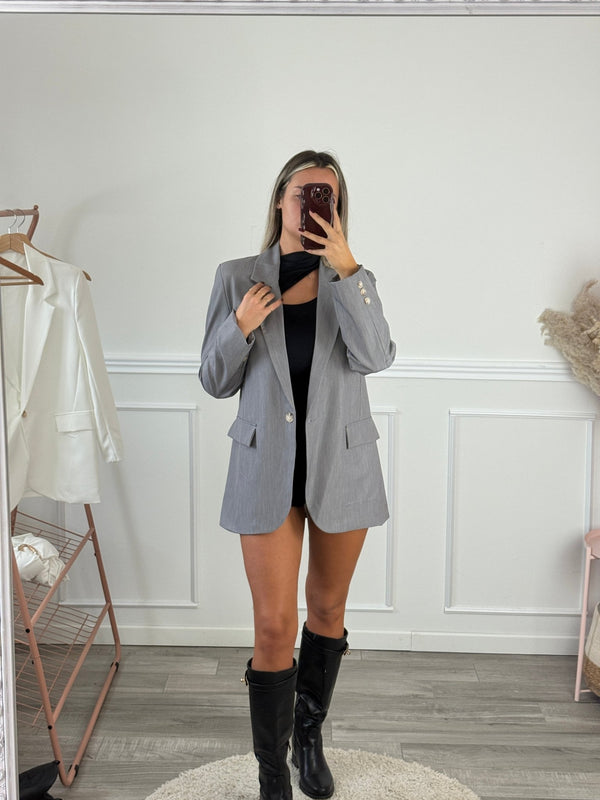 Body satin a maniche lunghe con cut - out - Follie by Alice