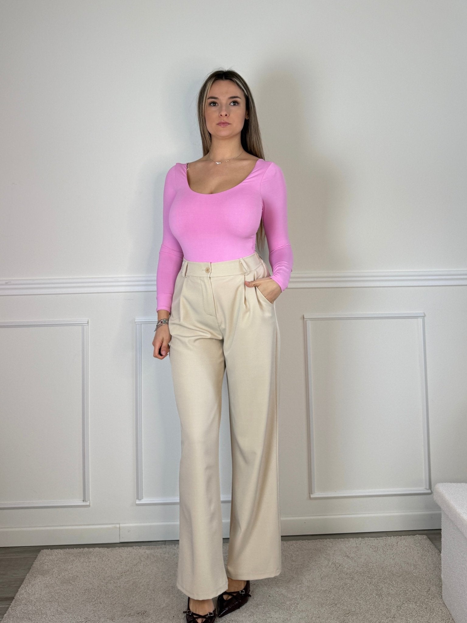 Body satin a maniche lunghe LUMIA Immagine secondaria del prodotto
