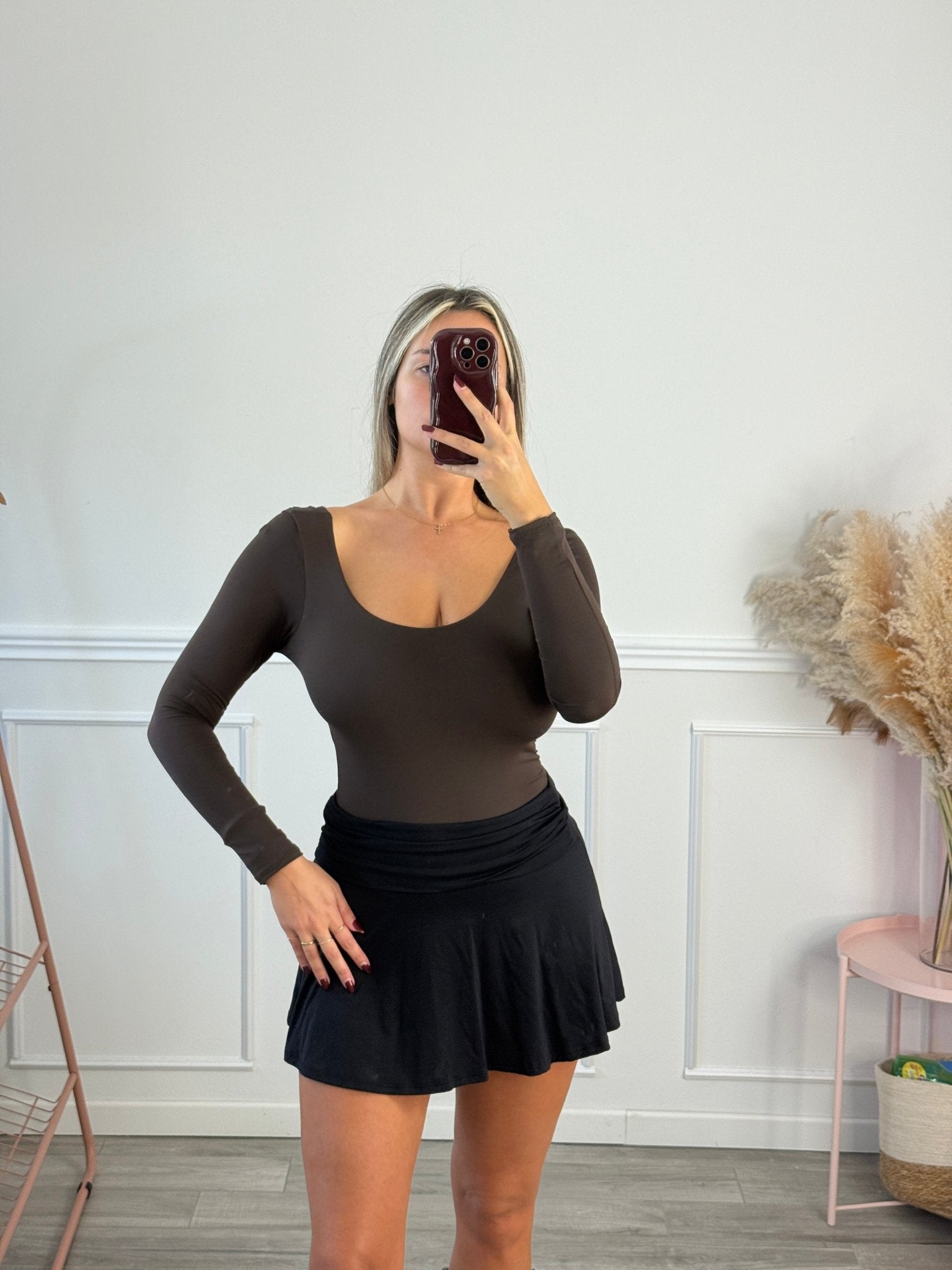 Body satin a maniche lunghe LUMIA - Follie by Alice