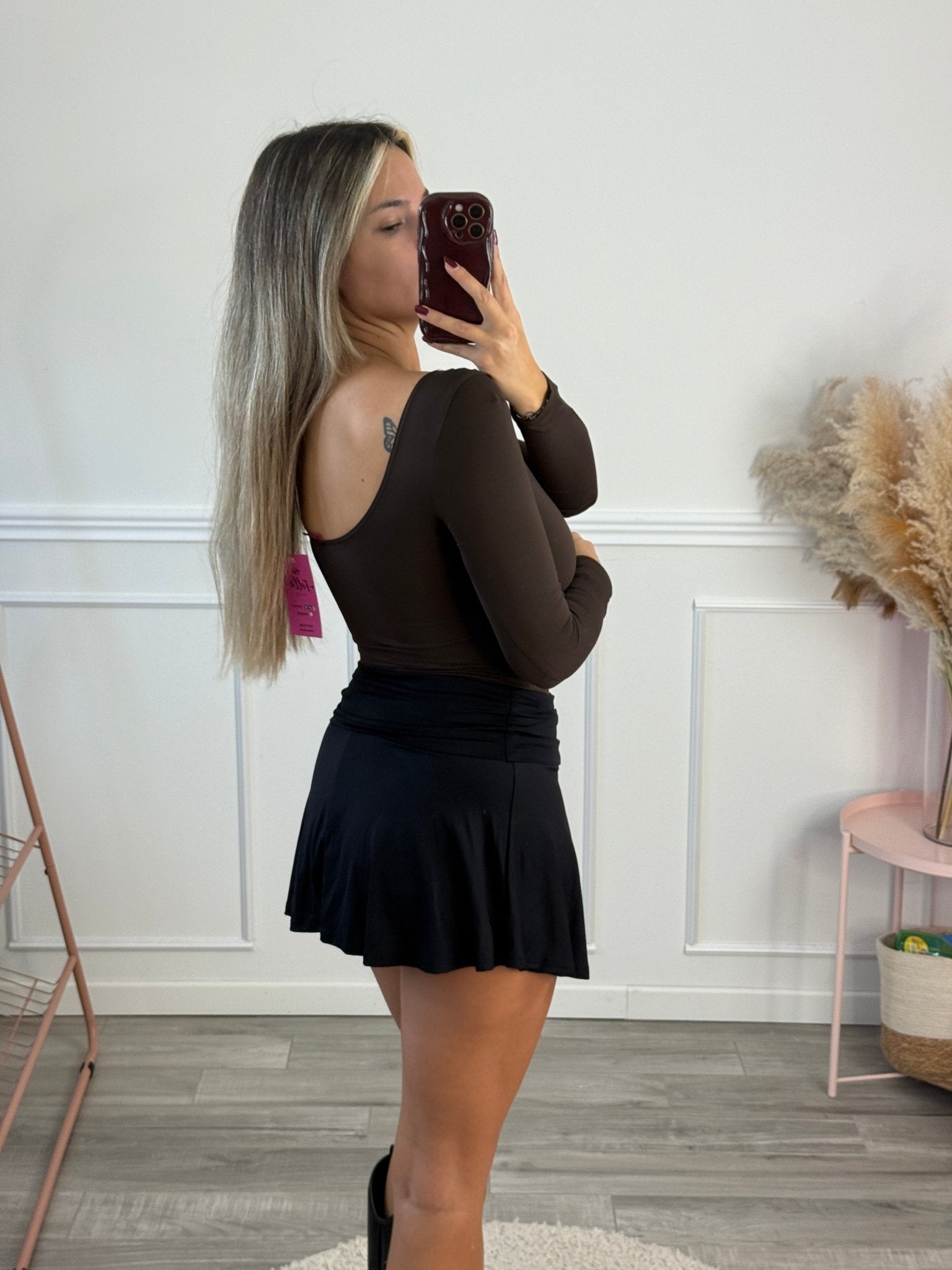 Body satin a maniche lunghe LUMIA - Follie by Alice