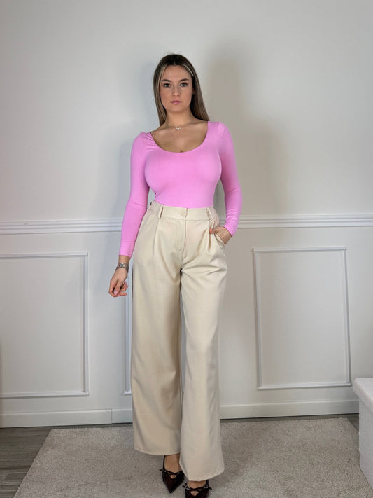 Body satin a maniche lunghe LUMIA - Follie by Alice 1536