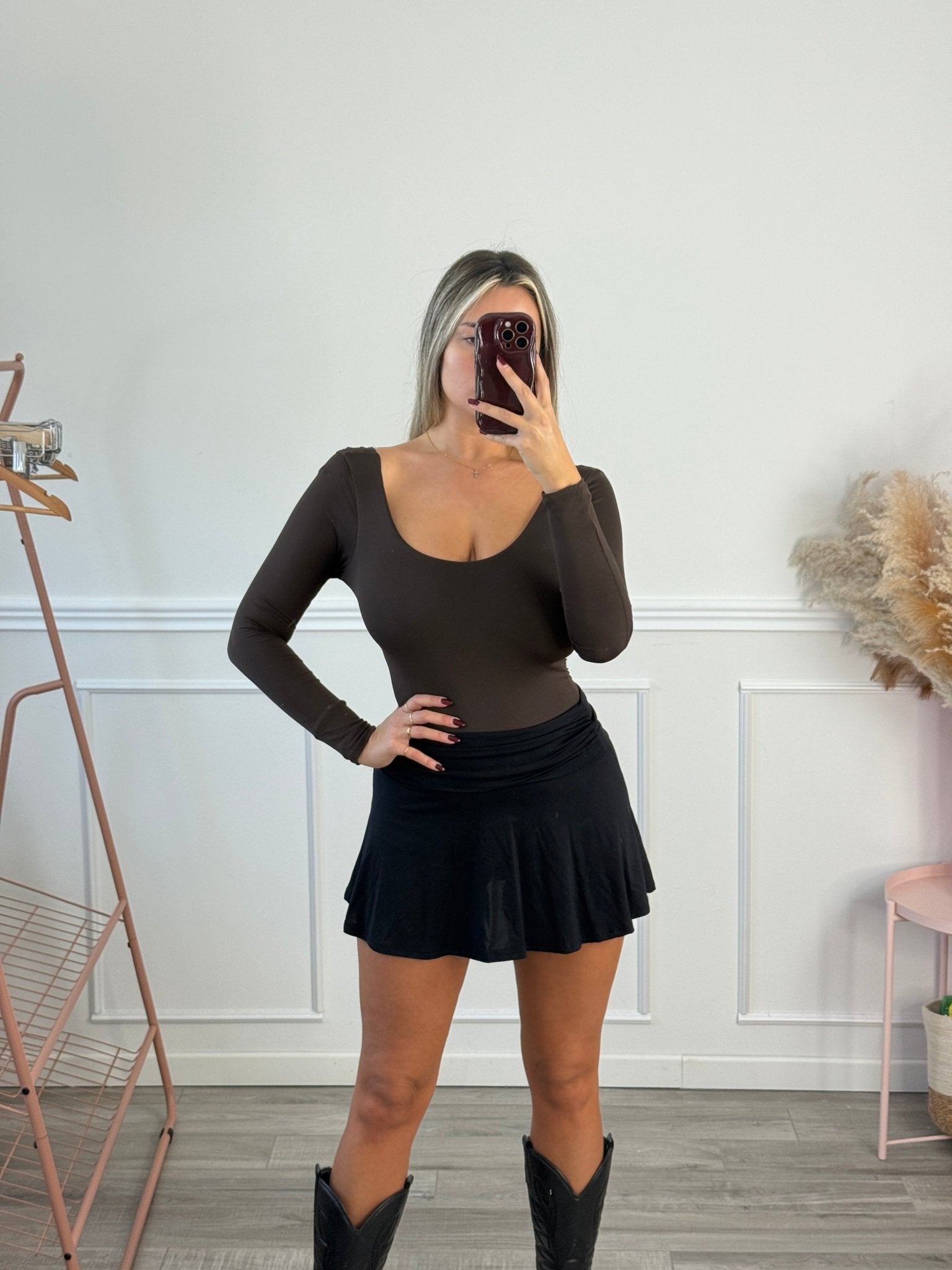 Body satin a maniche lunghe LUMIA - Follie by Alice