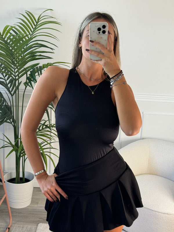 Body smanicato in raso - Follie by Alice