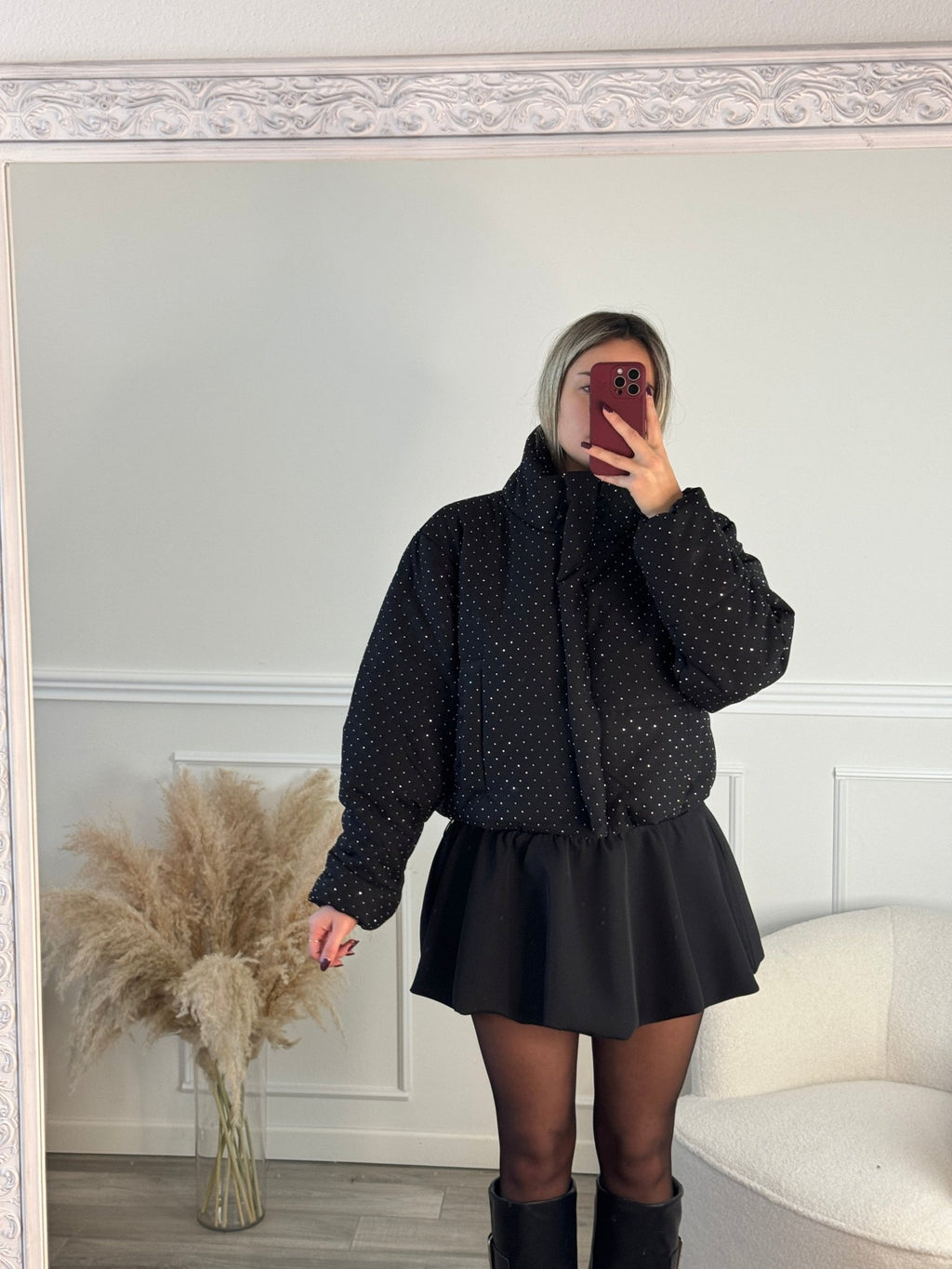 Bomber piumino strass - Follie by Alice