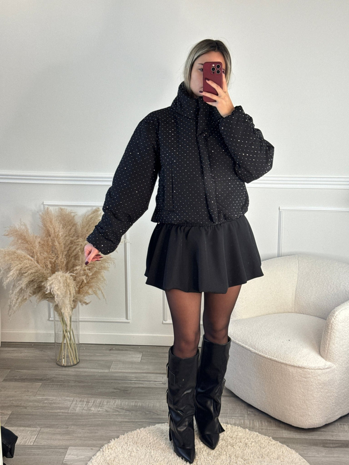 Bomber piumino strass - Follie by Alice