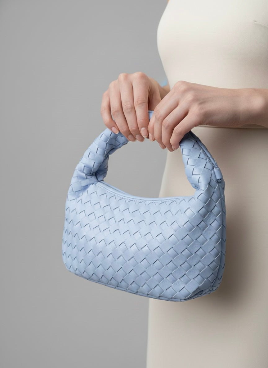 Borsa a mano effetto intrecciato Immagine secondaria del prodotto