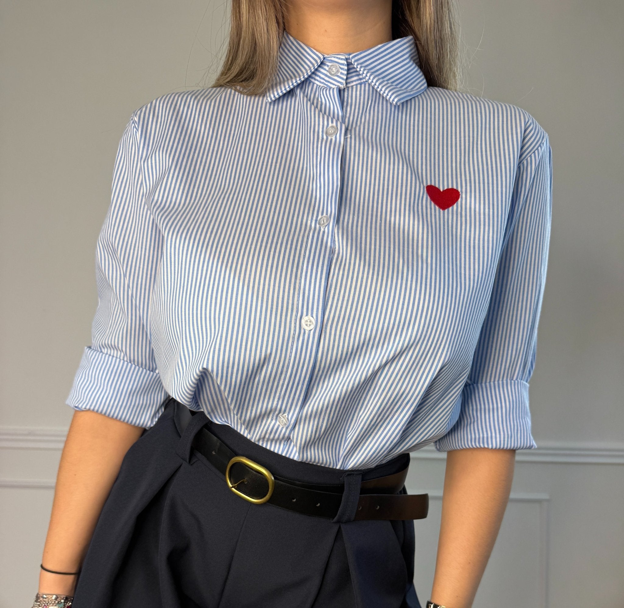 Camicia a righe heart - Follie by Alice