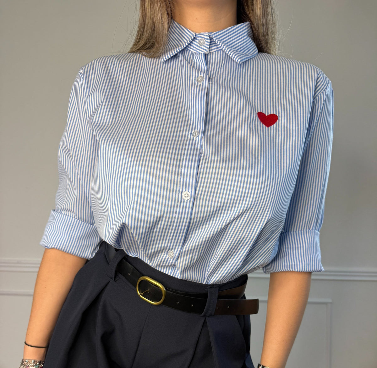 Camicia a righe heart - Follie by Alice