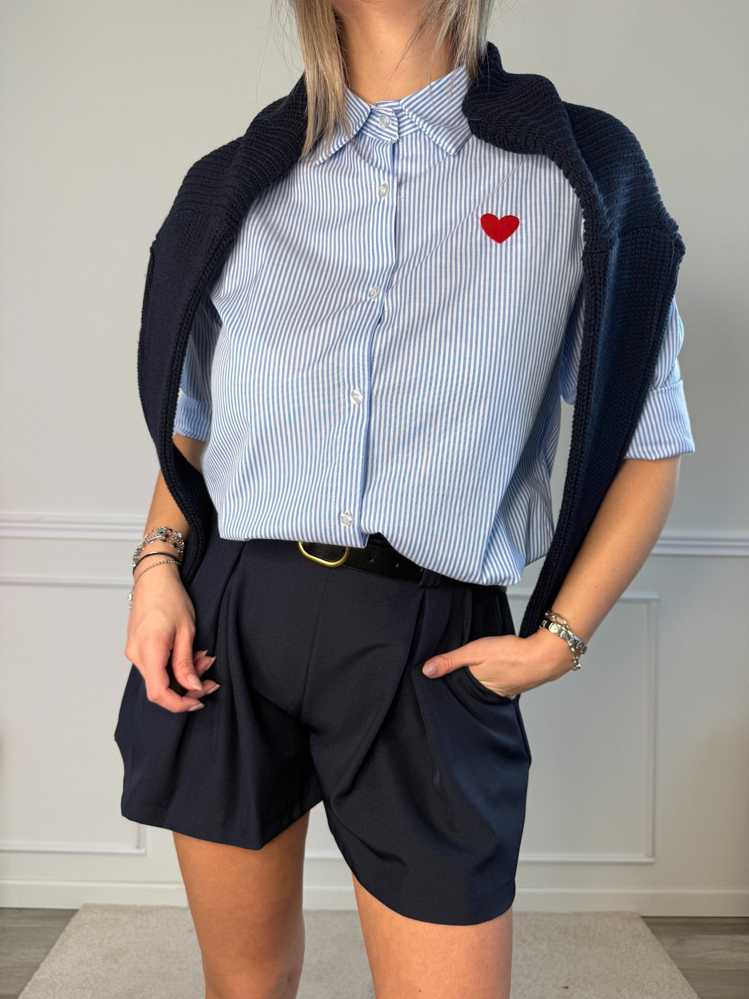 Camicia a righe heart - Follie by Alice