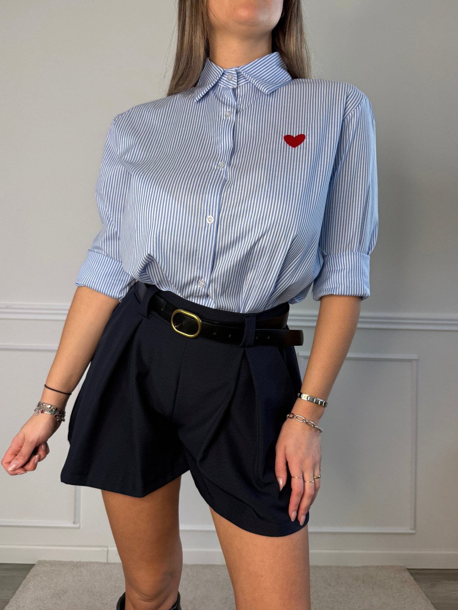 Camicia a righe heart - Follie by Alice