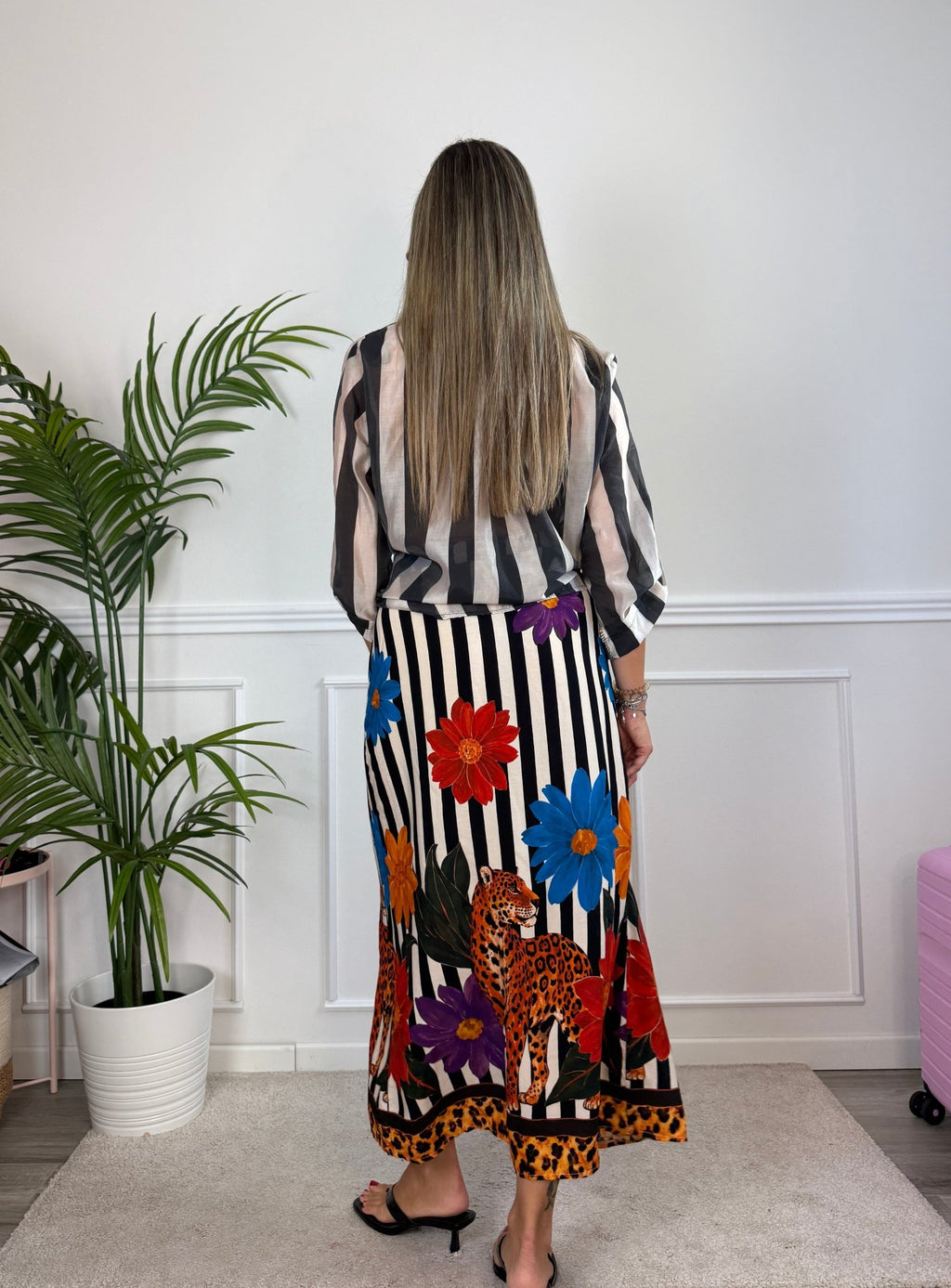 Camicia bianca in lyocell a righe nere MARRAKECH - Follie by Alice