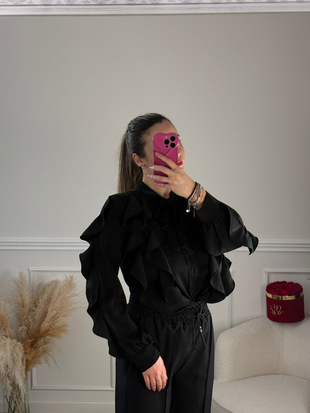 Camicia con ruches e fiocchetto - Follie by Alice