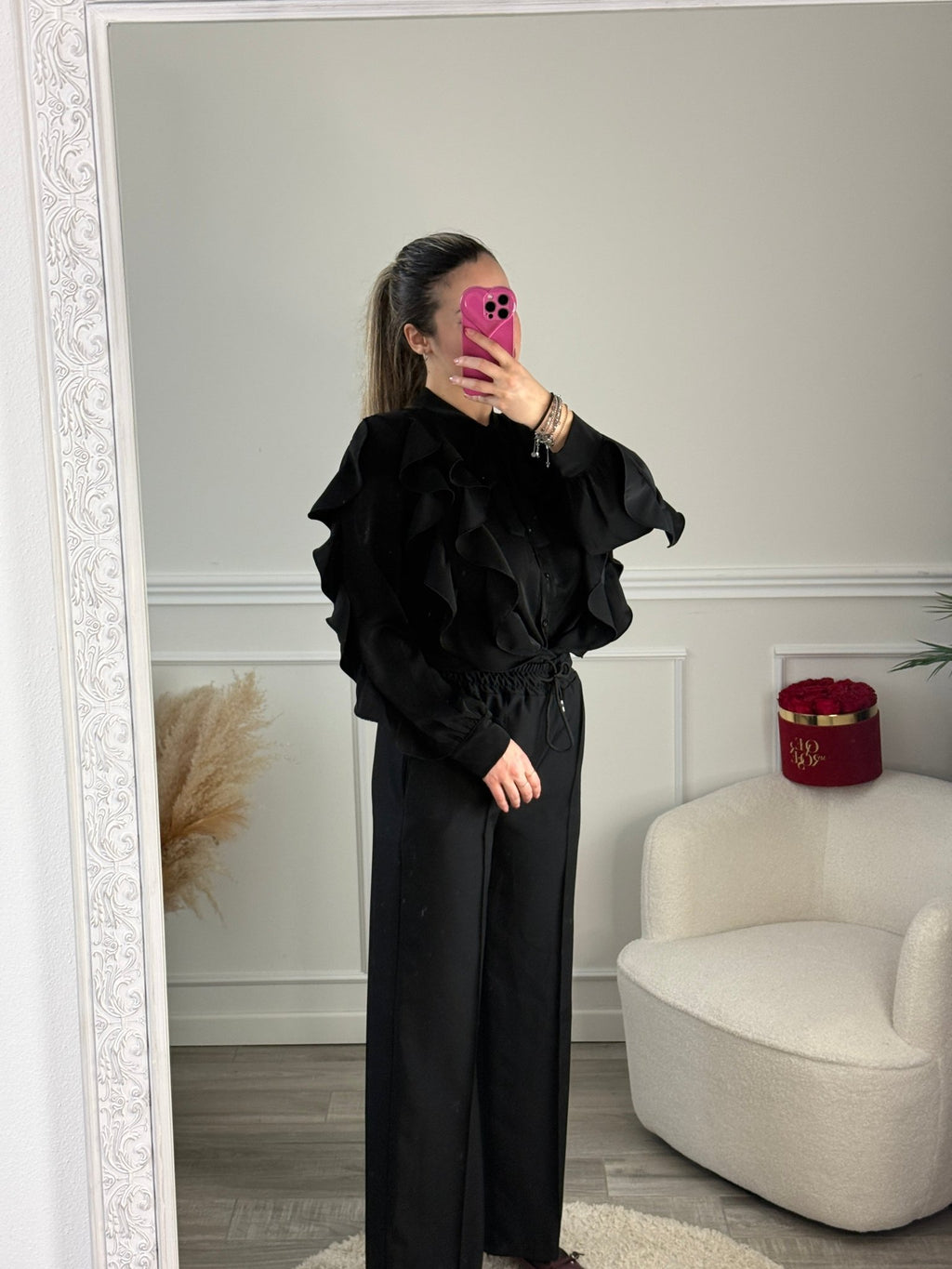 Camicia con ruches e fiocchetto - Follie by Alice