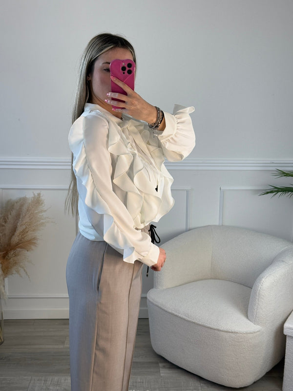 Camicia con ruches e fiocchetto - Follie by Alice