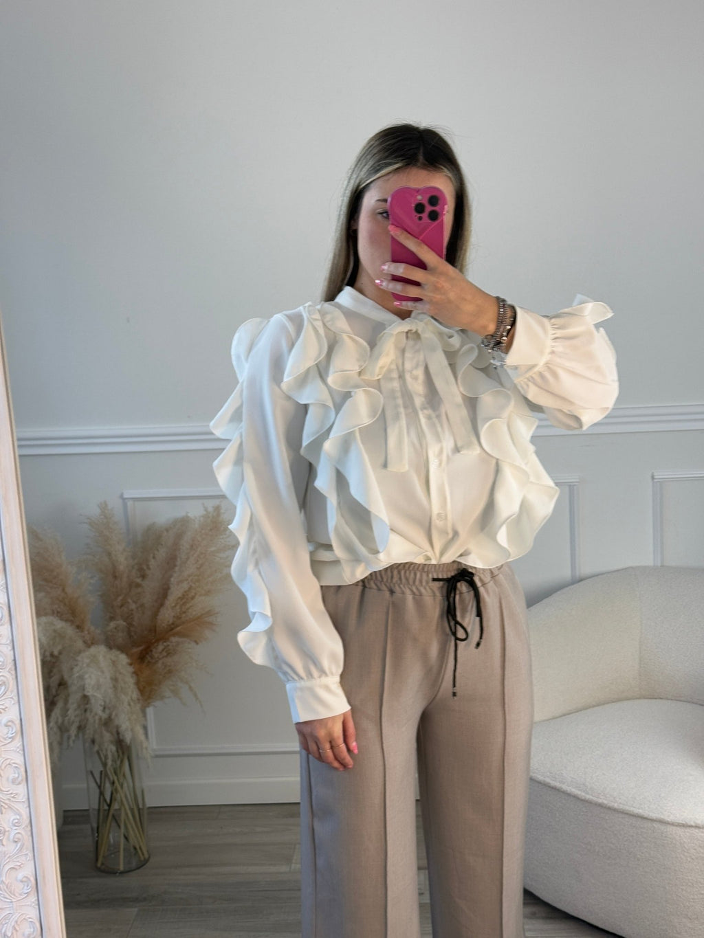 Camicia con ruches e fiocchetto - Follie by Alice