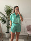Camicia corta a righe in raso - Follie by Alice