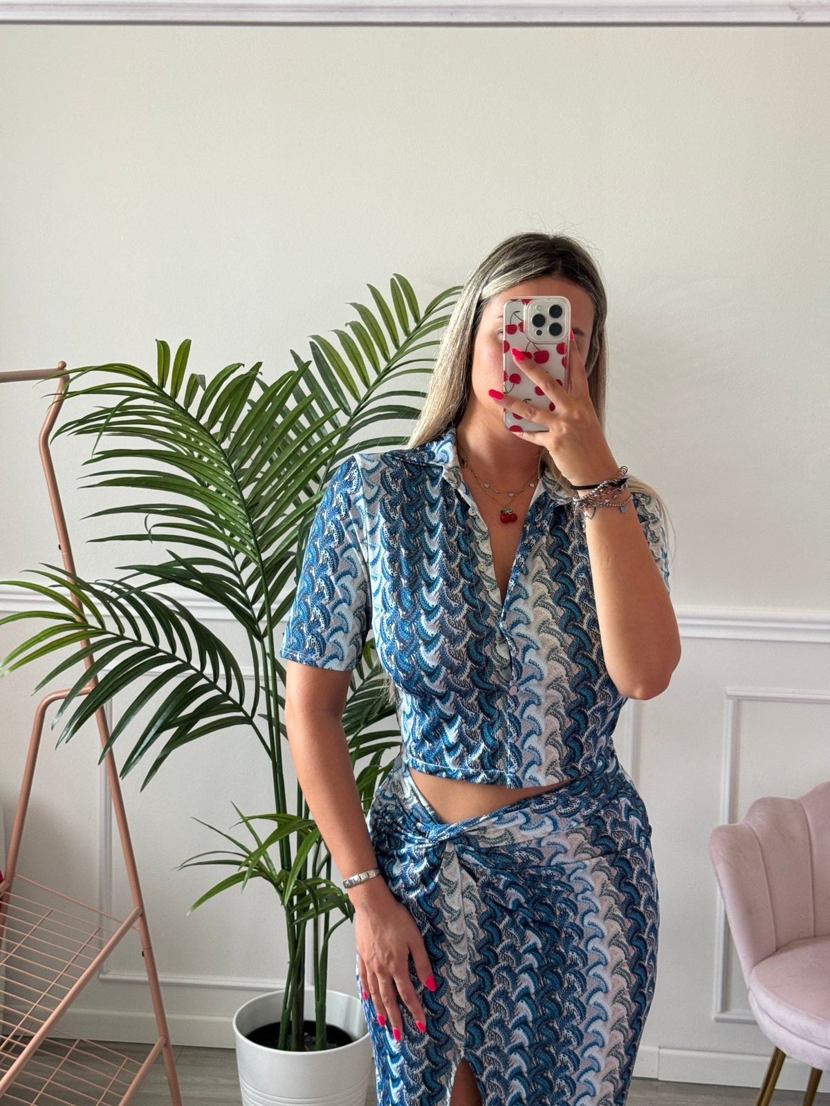 Camicia corta con fantasia etnica - Follie by Alice