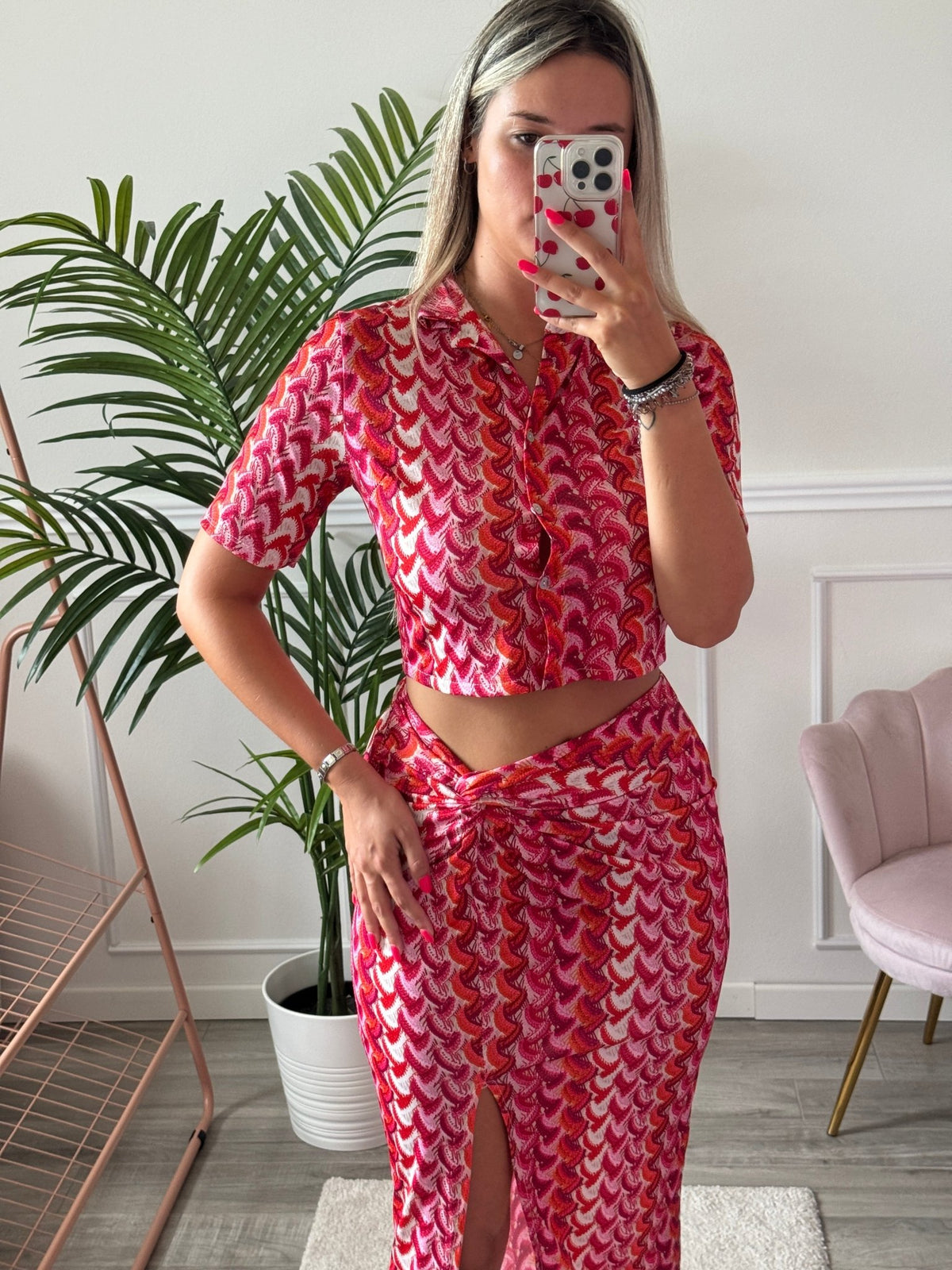 Camicia corta con fantasia etnica - Follie by Alice