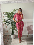 Camicia corta con fantasia etnica