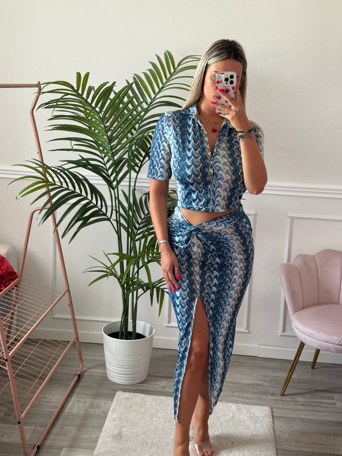 Camicia corta con fantasia etnica - Follie by Alice