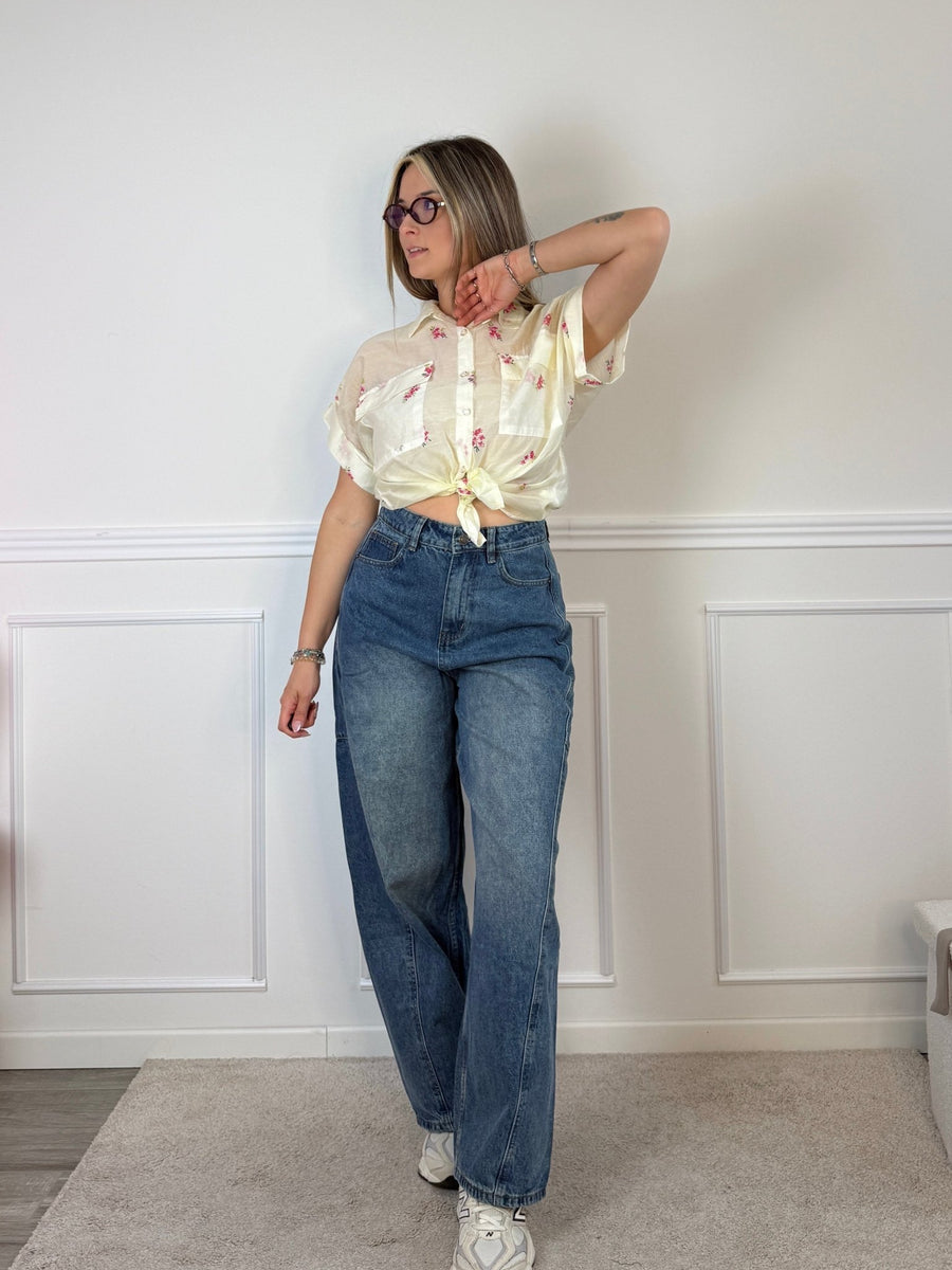 Camicia corta con fiori ROSIE – alternate