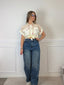 Camicia corta con fiori ROSIE - Follie by Alice