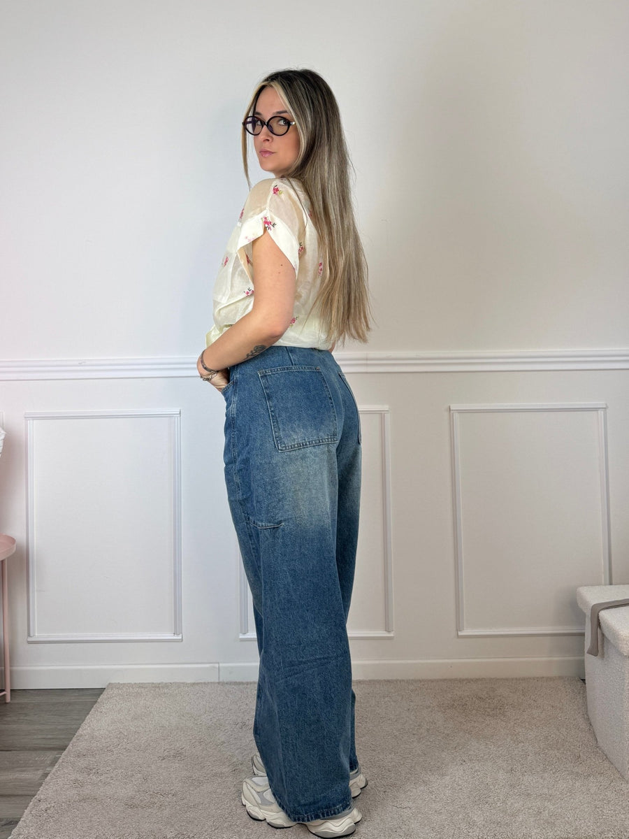 Camicia corta con fiori ROSIE – alternate