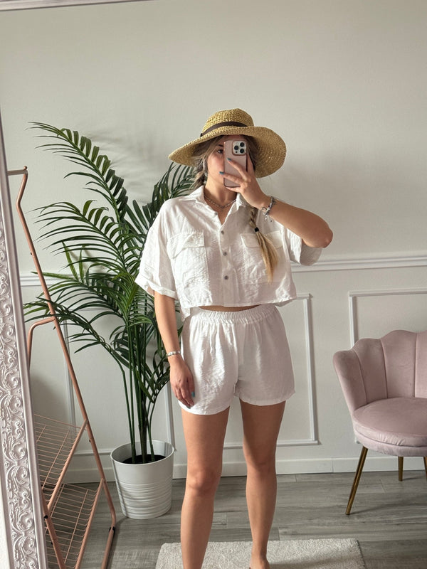 Camicia corta effetto lino - Follie by Alice