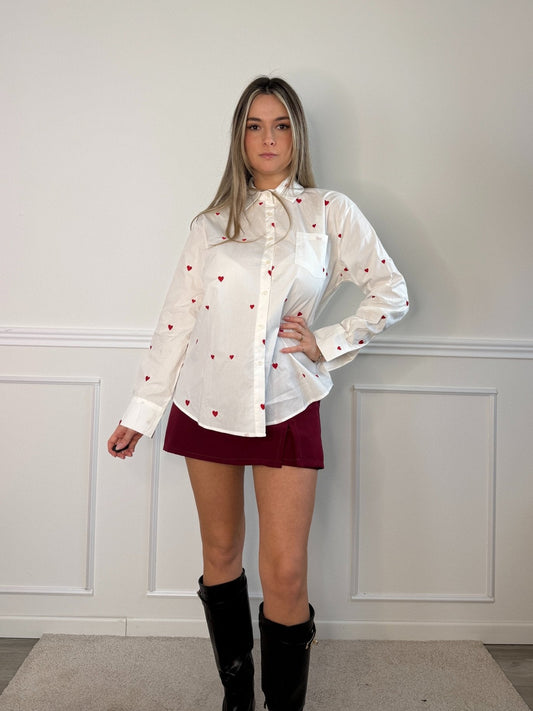 Camicia cuoricini - Follie by Alice 1370