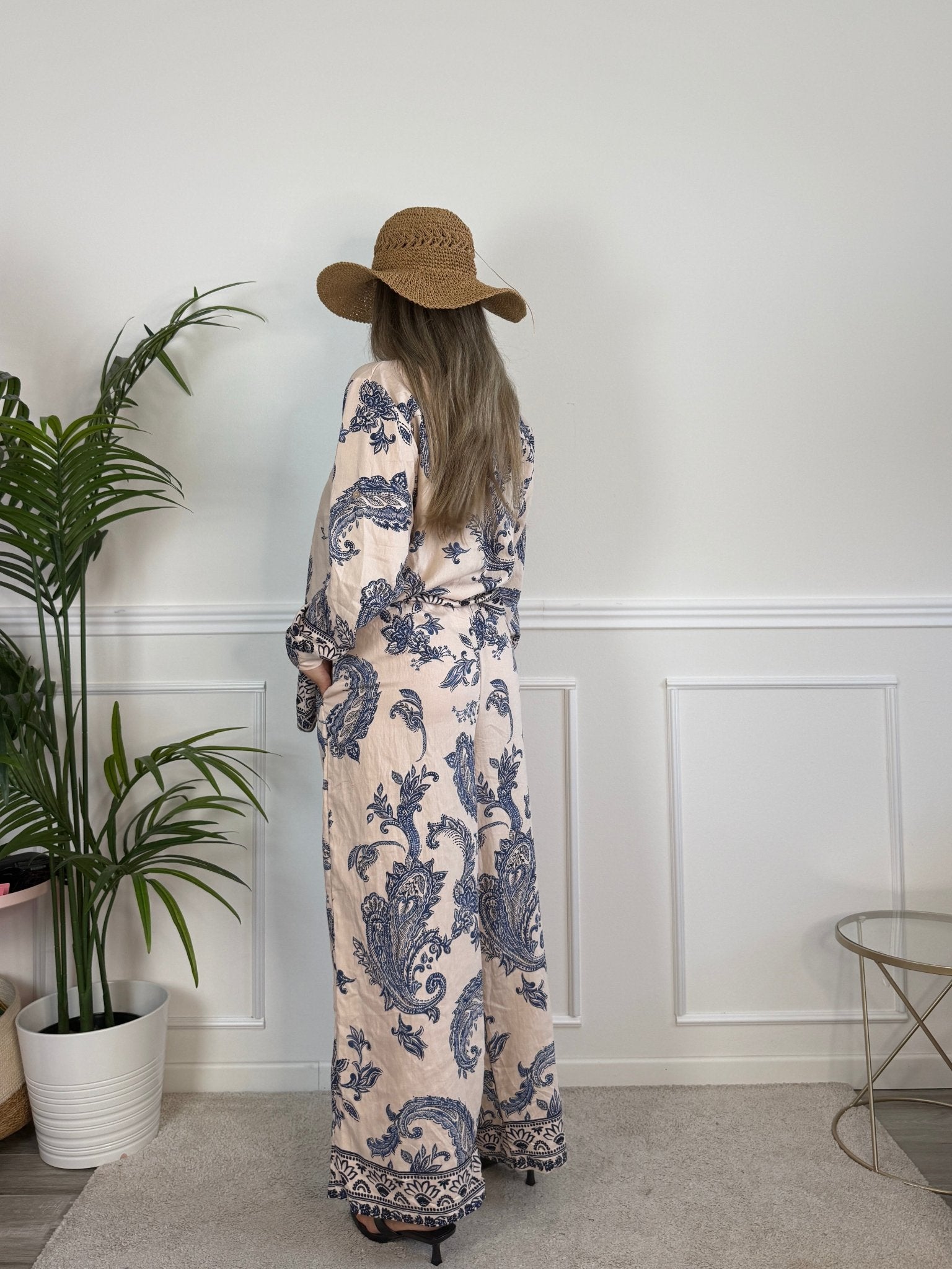 Camicia effetto lino con stampa paisley KASHMIR - Follie by Alice