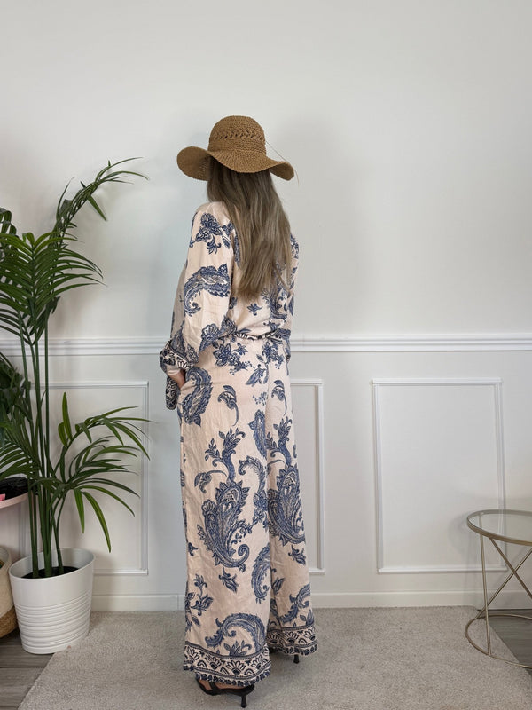 Camicia effetto lino con stampa paisley KASHMIR - Follie by Alice