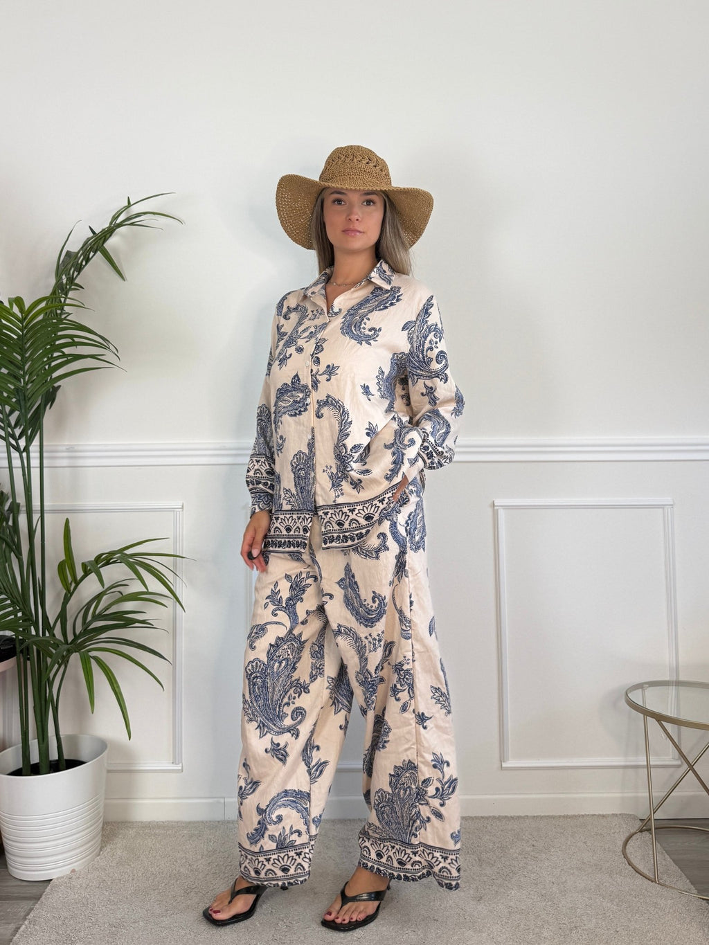 Camicia effetto lino con stampa paisley KASHMIR - Follie by Alice