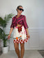 Camicia fucsia in lyocell a righe marroni MARRAKECH - Follie by Alice