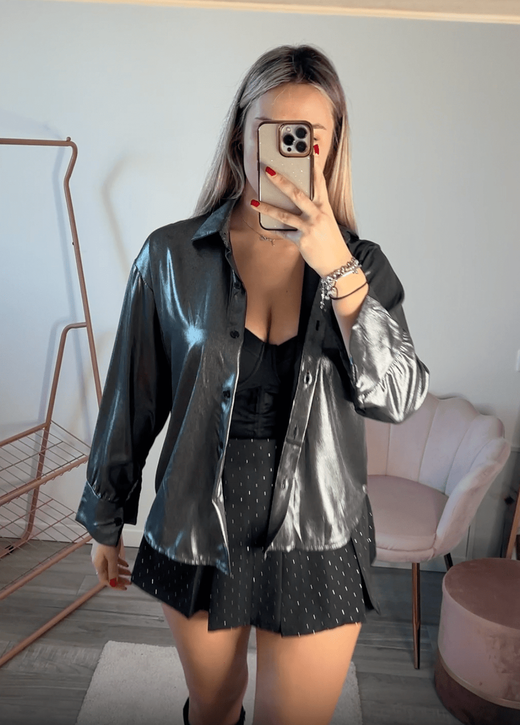 Camicia grigia metallizzata - Follie by Alice
