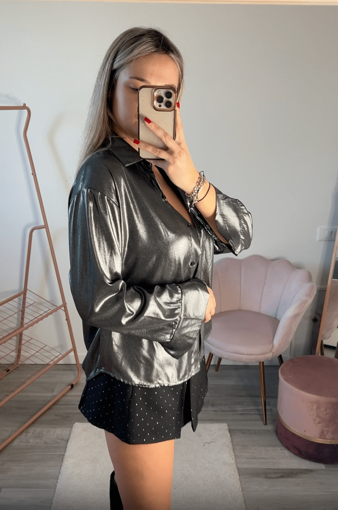 Camicia grigia metallizzata - Follie by Alice