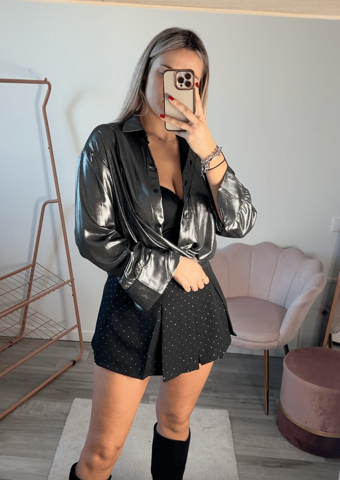 Camicia grigia metallizzata - Follie by Alice