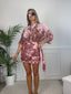 Camicia rosa con leopardi e palme KILIMANJARO - Follie by Alice