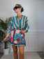 Camicia rosa in lyocell a righe azzurre MARRAKECH - Follie by Alice