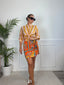 Camicia rosa in lyocell a righe gialle MARRAKECH - Follie by Alice