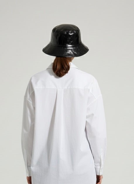 Cappello nero effetto pelle - Follie by Alice
