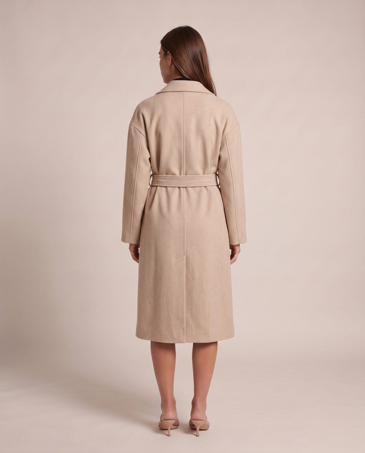 Cappotto lungo a vestaglia con cintura DAVOS - Follie by Alice